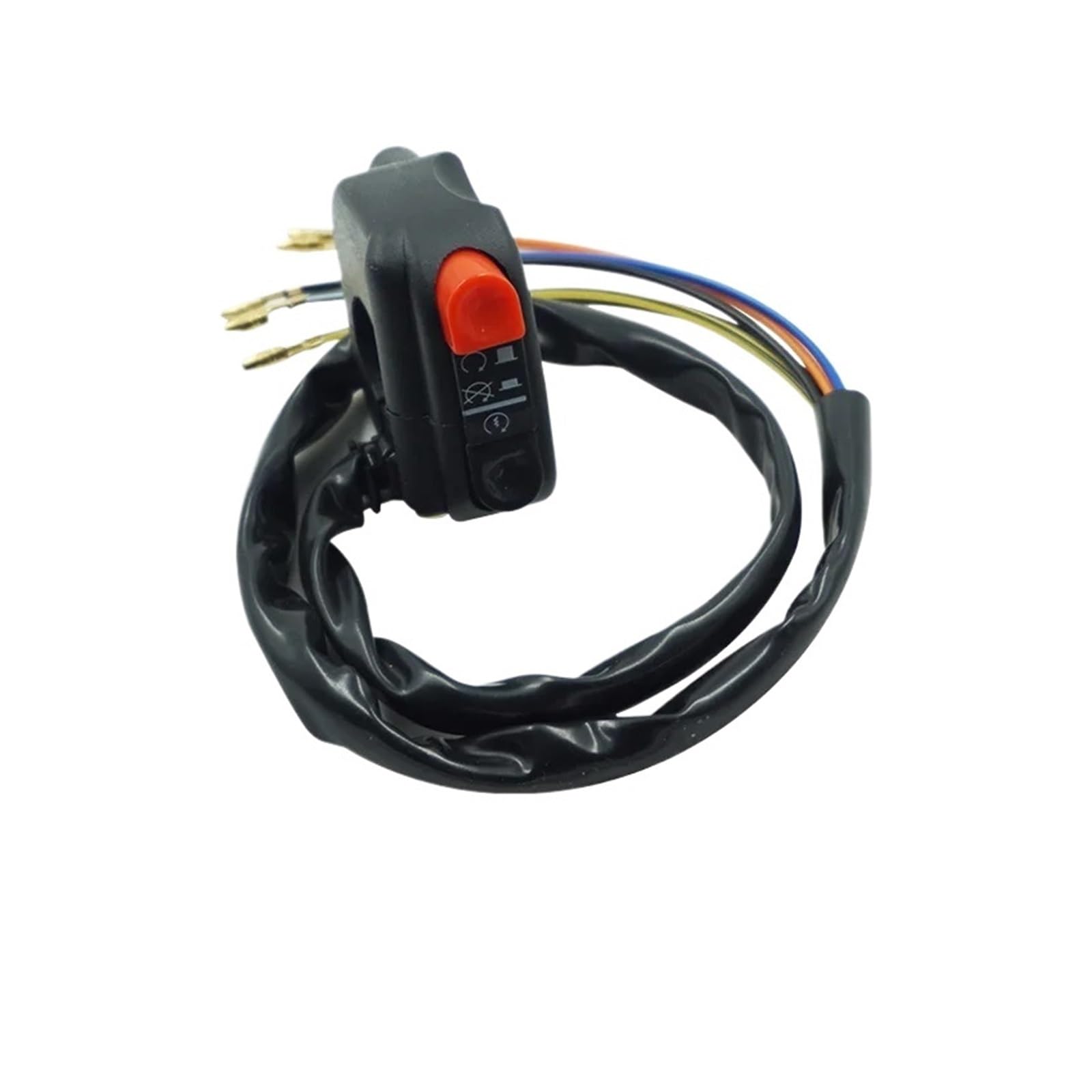 Interruptor de manillar de motocicleta de 12V derecho para Yamaha con bocina y encendido 8