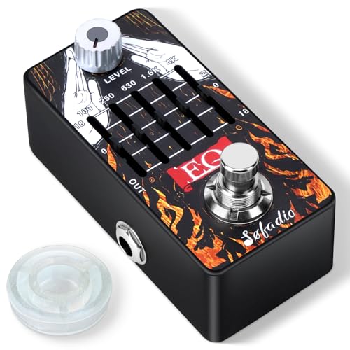 Sofadio Analog Equalizer Pedal EQ Pedal For Electric and Acoustic Guitar With True Bypass Full Metal...