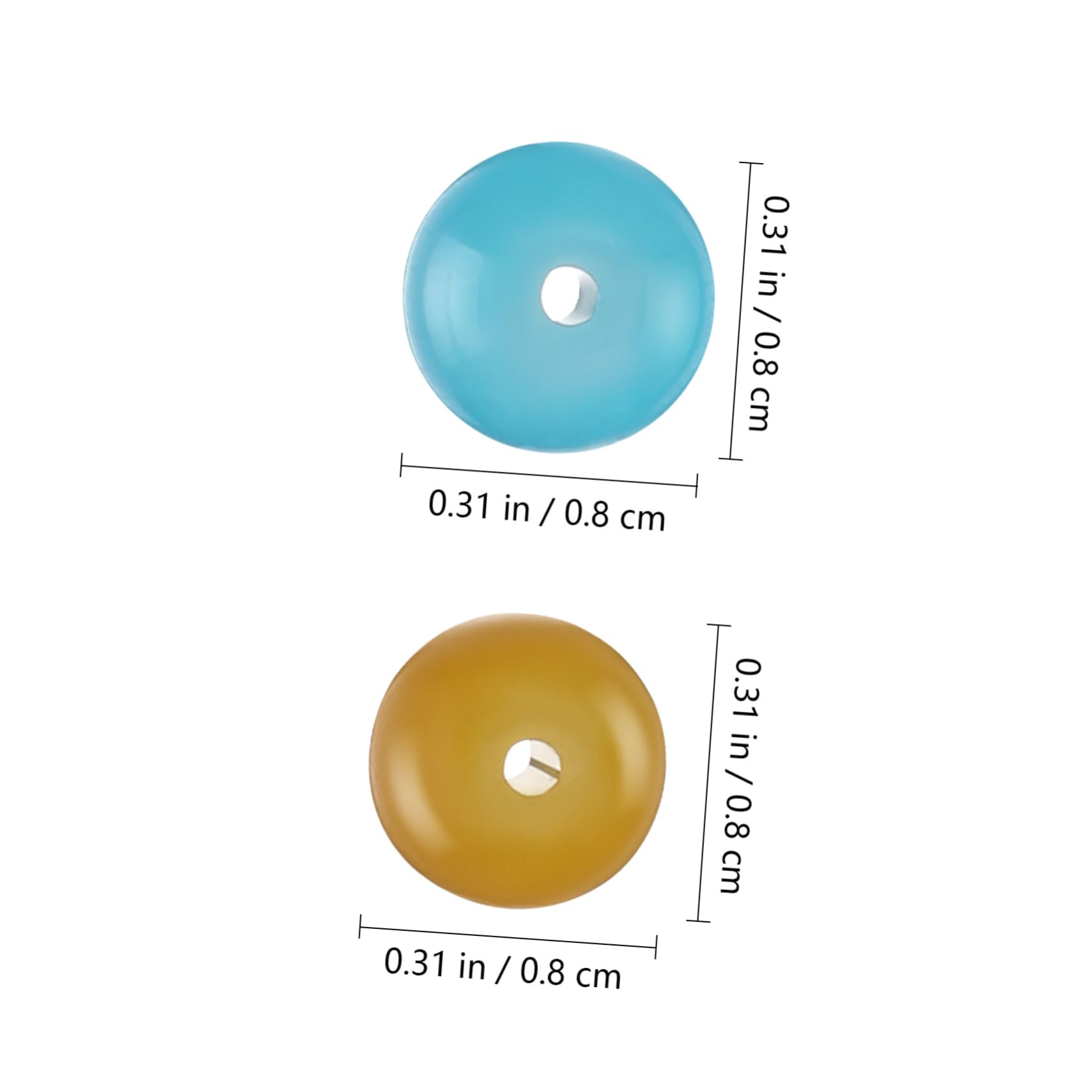 Cuentas de Joyería de Vidrio Redondas 8mm, 600 Piezas