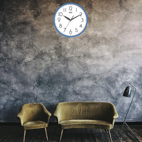 Image of Ajanta Clock Wall Clock for Home and Offices 12 Inches Wall Clock Wall Watch (Blue 30 x 30 x 4 cm)