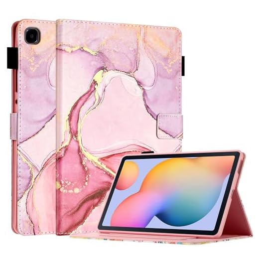 Capa para Samsung Galaxy Tab S6 Lite de 10,4 polegadas 2024/2022/2020 com suporte de caneta S modelo (SM-P610/P613/P615/P619), Smart Wake/Sleep, capa fólio de couro PU com suporte multiângulo, rosa