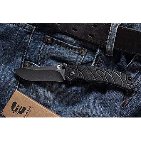 Mr. Blade Taktisches Taschenmesser — Oslava Black — Outdoormesser aus 8Cr13Mov Stahl Cover