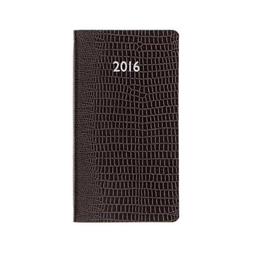 Letts Iguana Agenda från väska 2016 pochette brun