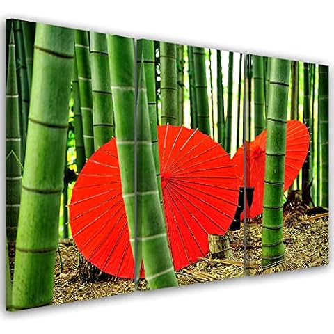 Feeby Paraguas rojas Bosque de bambú Cover