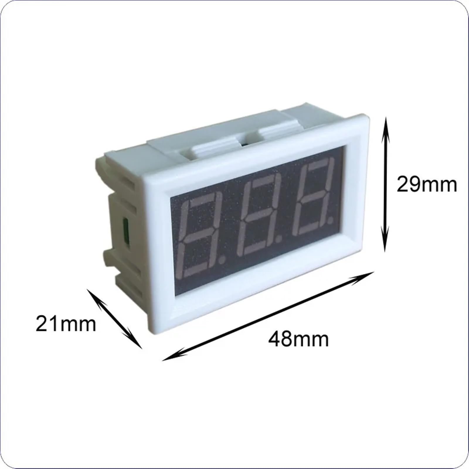 10 pz Misuratore di tensione a tre fili DC0-100V DC Voltmetro 0.56 '' Rosso Blu Verde LED Volt digitale Tester di pannello (Color : White-Green)