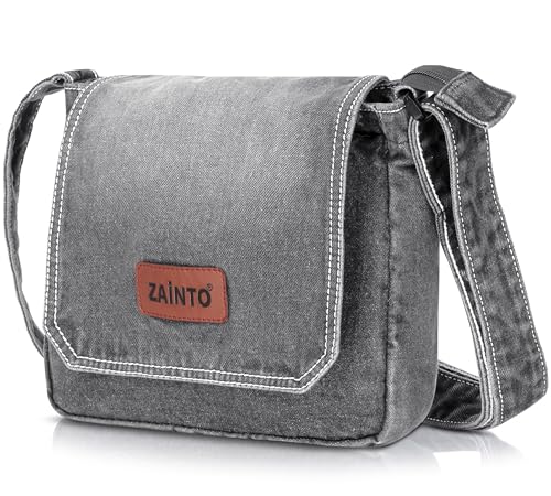 Image of ZAINTO Premium Denim Sling Bag for Women, Multipocket Crossbody, Blue Jeans Side Bag for girls (Medium Blue)