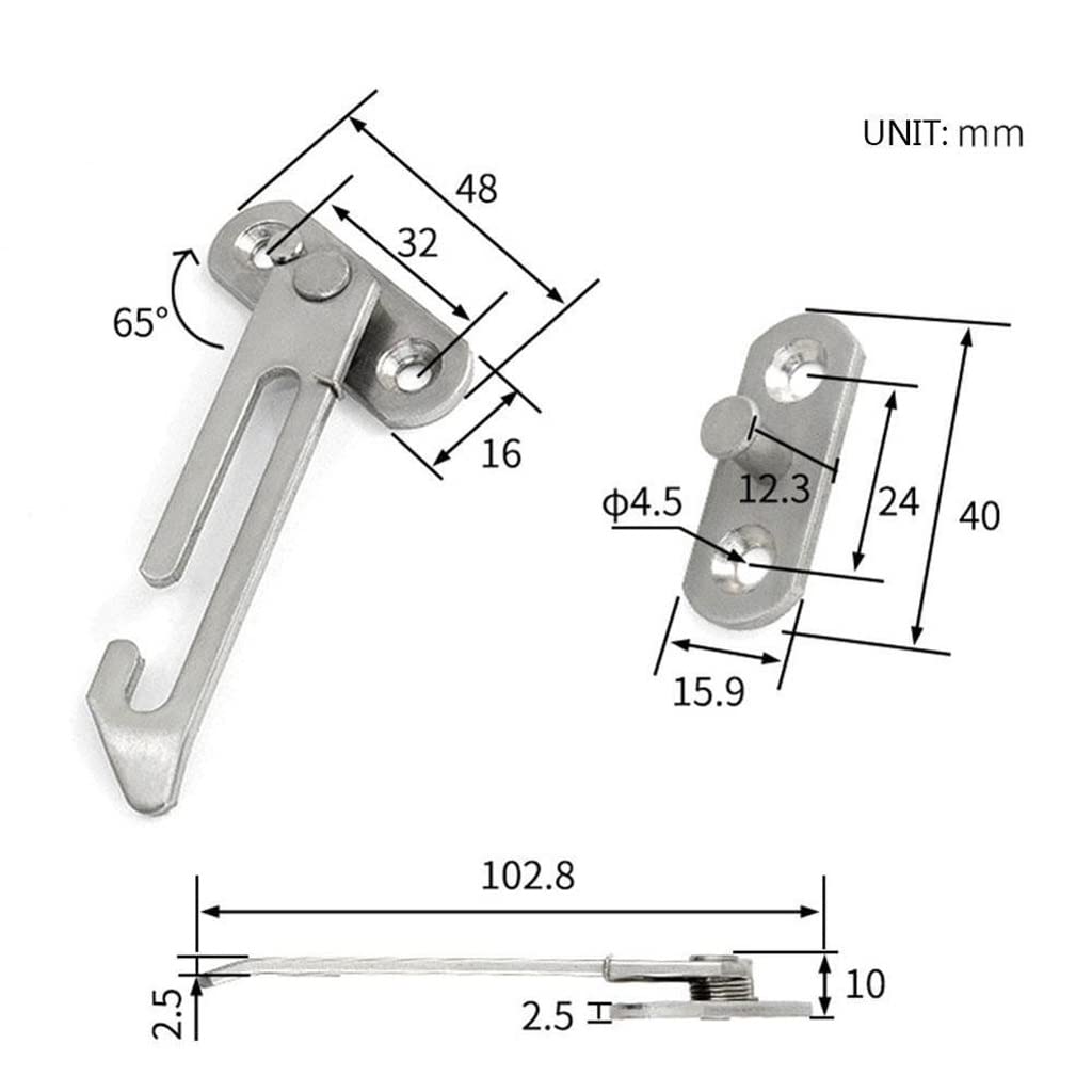 Tope de Ventana Restrictor de Ventana Cierre de Seguridad para niños con Tornillos de fijación Juego de Protector de Cierre de Bloqueo de Seguridad Derecho (Color : B)