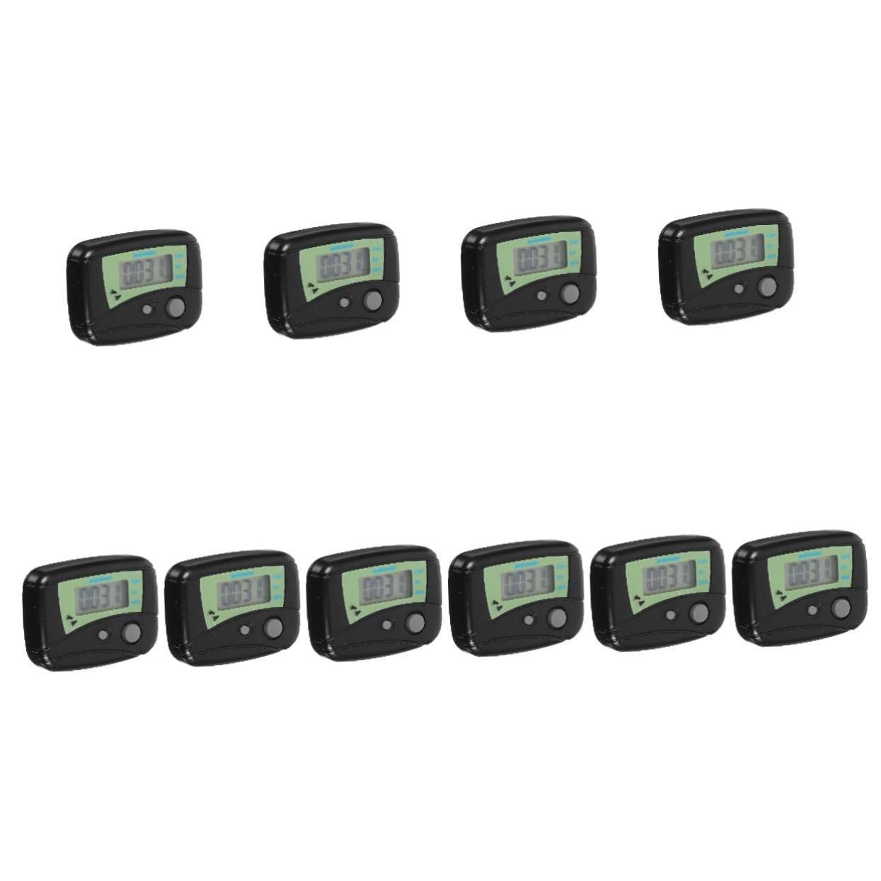 Mipcase 10 Pièces podomètre numérique Compteur de Pas numérique Compteur de Distance à Pied traqueur de Distance à Pied Compteur de Pas podomètre Compteur de Calories Pas à Pas Black