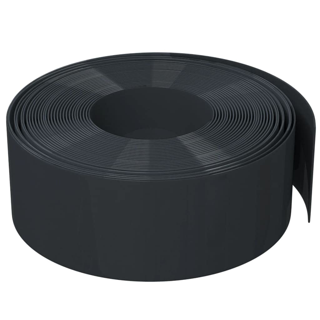 Bordi per prato, 3 pezzi, nero, 10 m, 20 cm, in polietilene | Flessibile, facile da montare senza attrezzi, per aiuole e laghetti