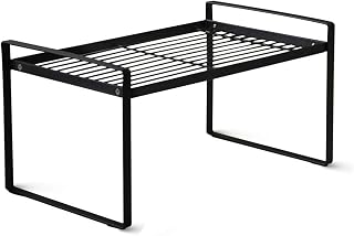 Dime Store Stackable Kitchen Cabinet and Counter Shelf Organizer | Multipurpose Pantry Bedroom Bathroom Storage Racks (Met... Price In India