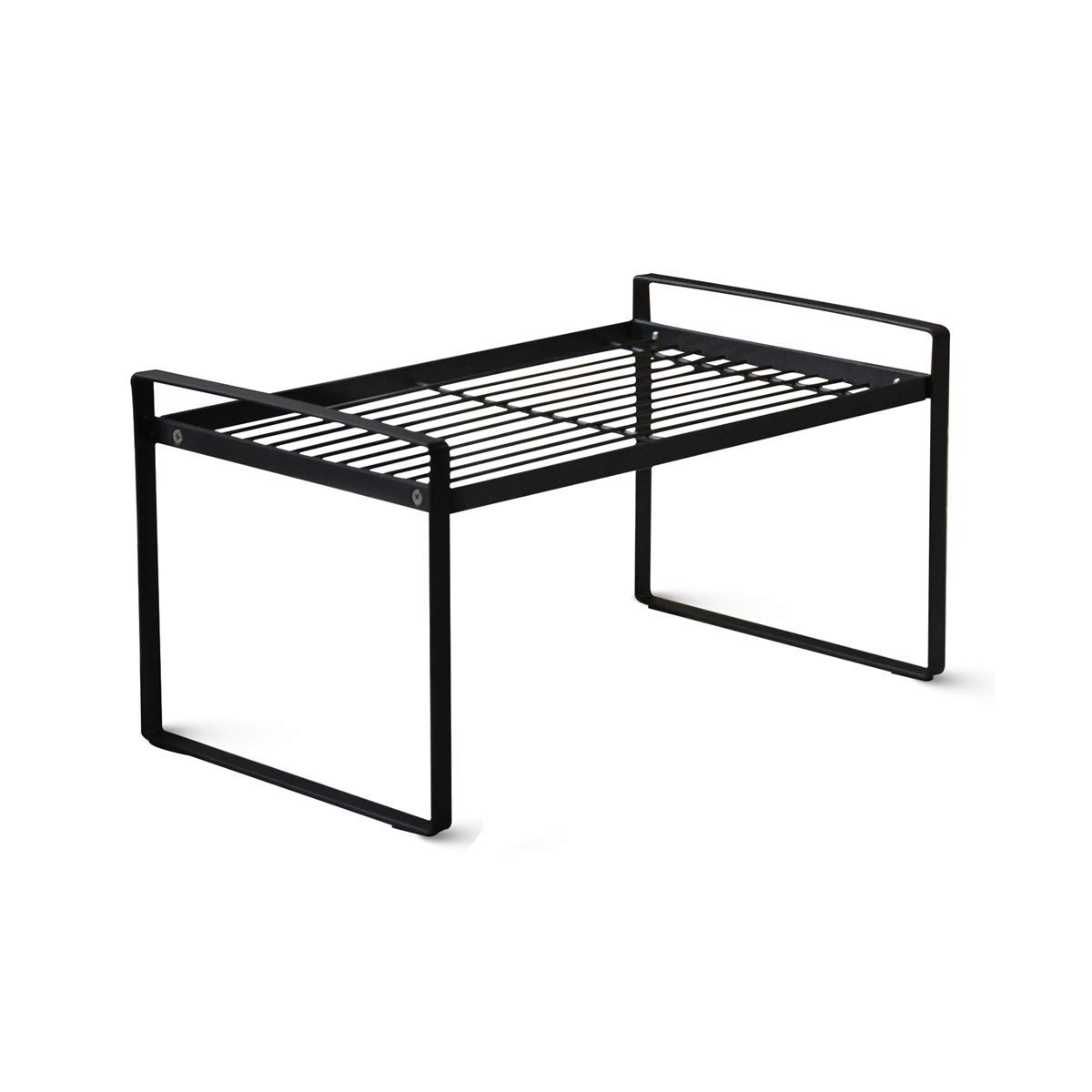 Dime Store Stackable Kitchen Cabinet and Counter Shelf Organizer | Multipurpose Pantry Bedroom Bathroom Storage Racks (Met...