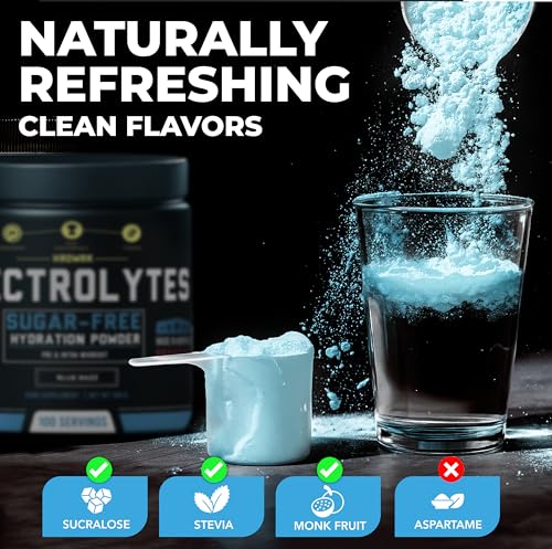 Image of MMA Nutrition HRDWRK Electrolytes Powder with Magnesium, Potassium - Sugar Free Electrolytes Boost Endurance and Reduce Fatigue with This Electrolytes Supplement - Maximum Hydration - Keto Friendly