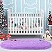 YJ.GWL Oval Fluffy Area Rugs for Bedroom and Living Room Shaggy Cute Plush Nursery Carpet for Kids Baby Girls Bedroom and Dorm Fuzzy Home Decor Carpet 2.6' X 5.3' Purple