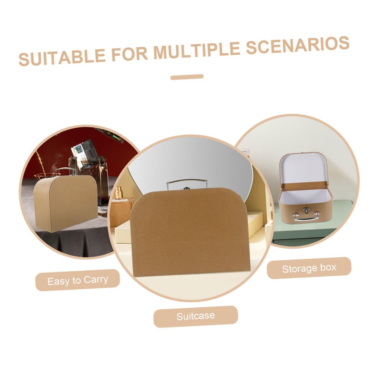 Artibetter Scatole Portaoggetti Facile da Pulire Manico in Carta Resistente Confezione 2 Pezzi Perfette per Conservare Gioielli e Decorare Comò