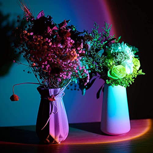 Image of Sunset Lamp Projection, Sunset Night Light Rainbow Projector 180 | Photography, Decorative, Party Decor, Gift for Women (rainbow colors)