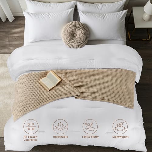 Image of Utopia Bedding Comforters Full Size, All Season Duvet Insert, Down Alternative Full Comforter with Corner Tabs, Machine Washable Bed Comforter 82 x 86 Inches (White)
