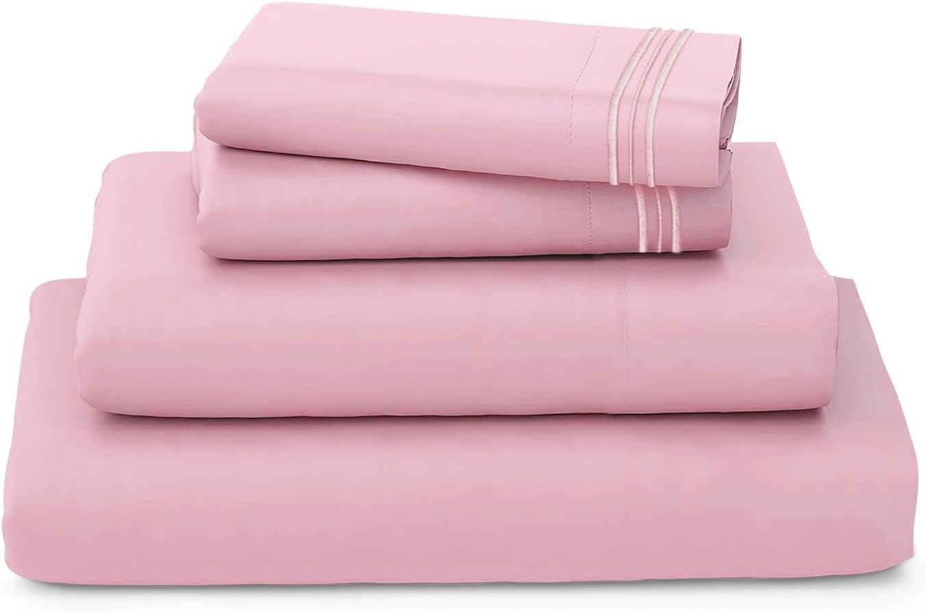 REDKEY Queen Sheet Set with Deep Pocket 4 Pieces Breathable