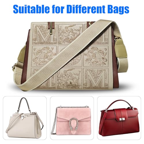 Image of Purse Strap Crossbody Wide Shoulder Strap Adjustable Canvas Straps Replacement Belts for Handbag, Crossbody Bag