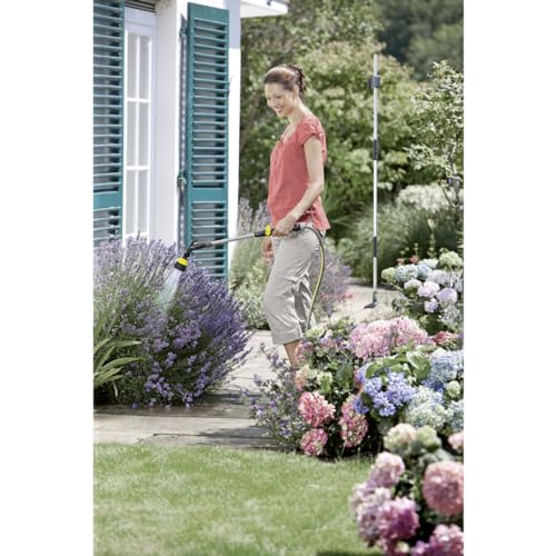 Kärcher Gartendusche (Höhe: 1,50-2,20 m, Abnehmbarer Duschstab, beweglicher Sprühkopf 180°, Dreibein und Spikes)