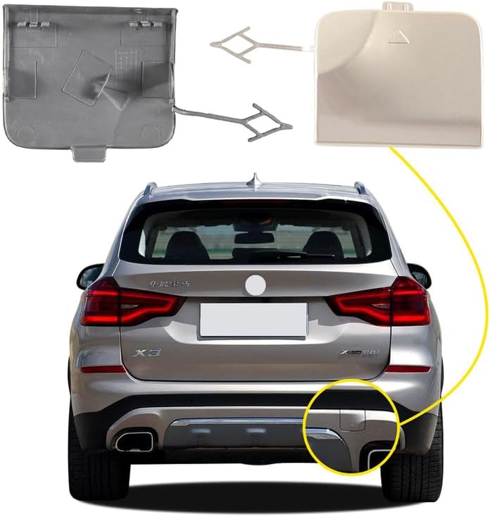 Car Rear Bumper Tow Hook Cover Compatible with BMW X3 G01 G08 2018 2019 2020 Trailer Cover Cap 51127498525 Small Lid Towing Eye Cap
