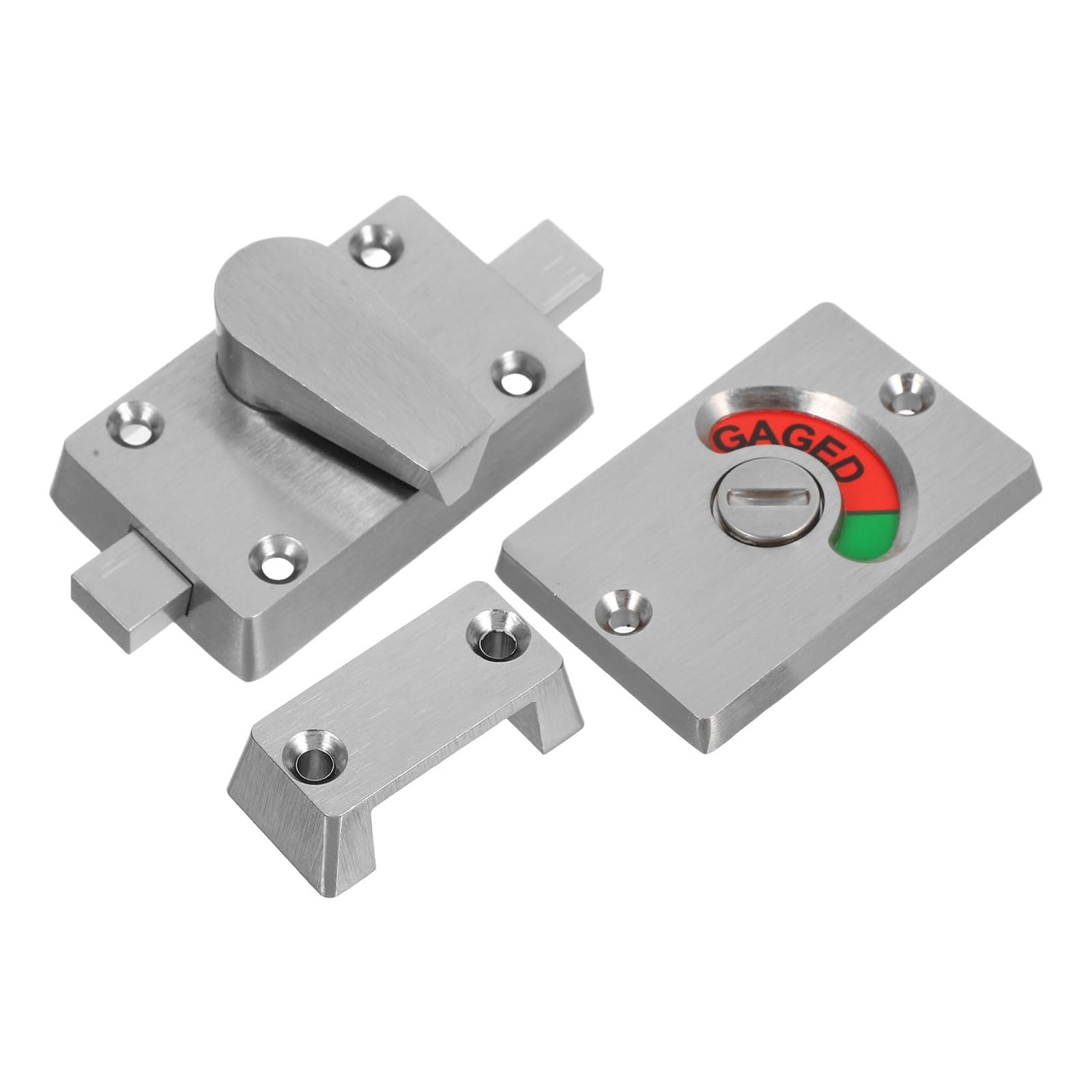 Bojhgo One Color 1Set Occupancy Indicator Bathroom Lock Stainless Steel Privacy Door For Public Toilet Partition Commercial Use