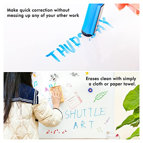 Image of Shuttle Art Dry Erase Markers 25 Pack 20 Colors Plus 5 Extra Black Fine Tip | Smooth Fine-Point Writing, Clean Dry Wipe Ink, Non-toxic Low-Odor, Perfect for Whiteboards, Classroom & Office Daily Use