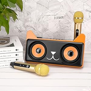 Draagbare karaokemachine, S SMAUTOP Bluetooth PA luidsprekersysteem met 2 draadloze microfoon met mobiele telefoonhouder…