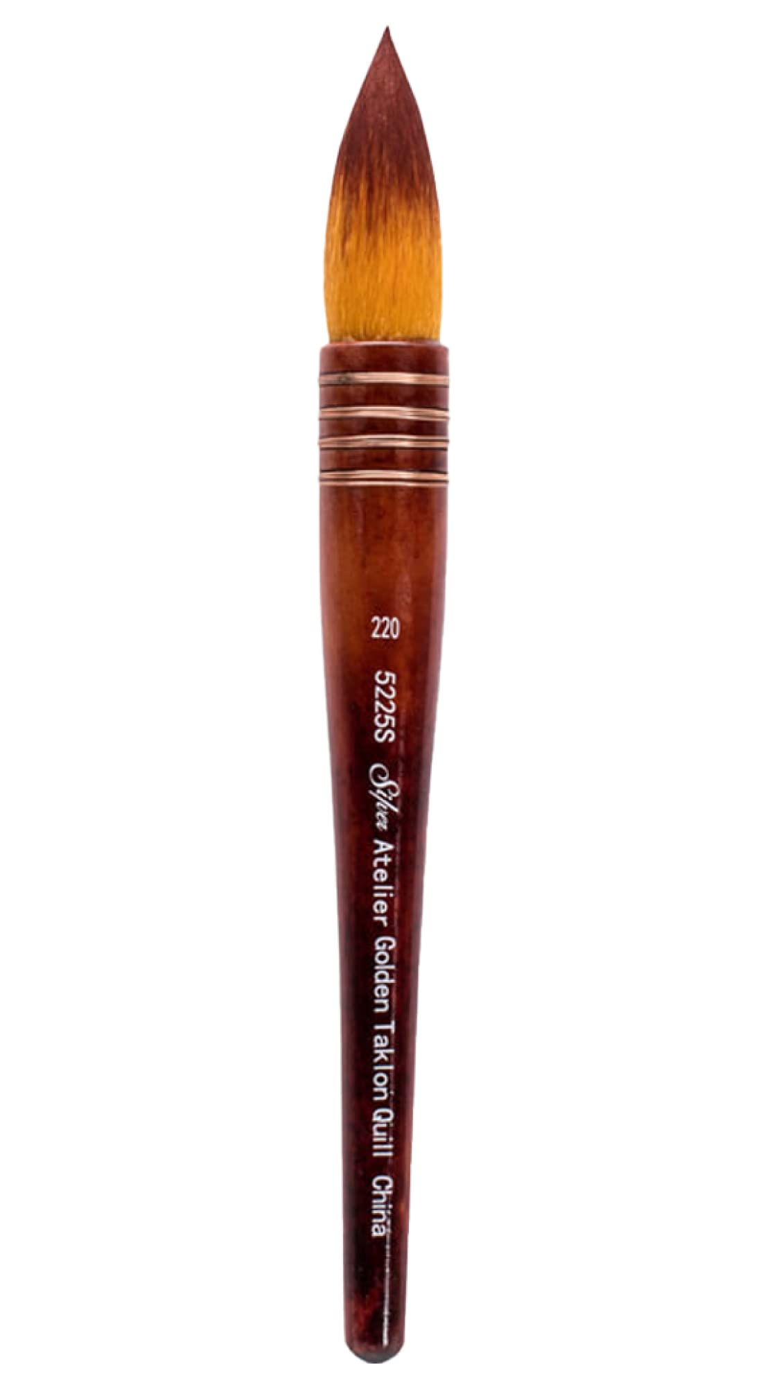 Silver Brush Limited 5225S-220 Silver Atelier Golden Taklon Quill Brush, Premium Synthetic Watercolour Brush, Size 220, Short Handle