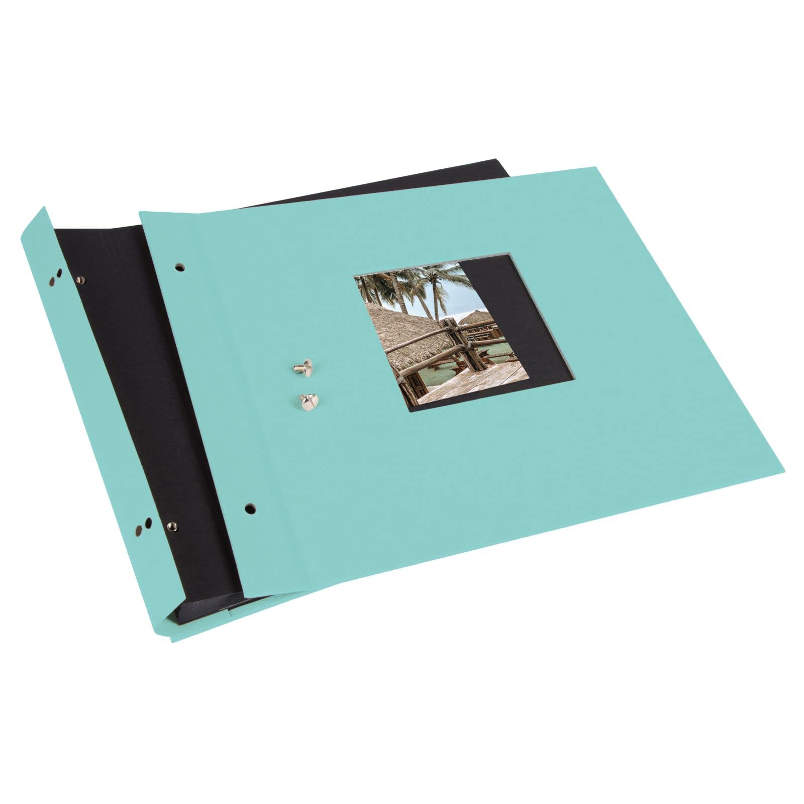 Goldbuch - Album portafoto, 60 Pagine con Pergamena, 25 x 25 cm, Nero, 30x25 cm