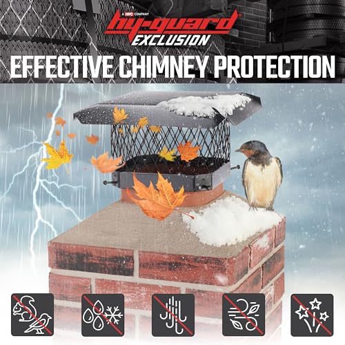 image for HY-Guard HG99 Single Flue Bolt On Galvanized Steel Chimney Cover, Mesh