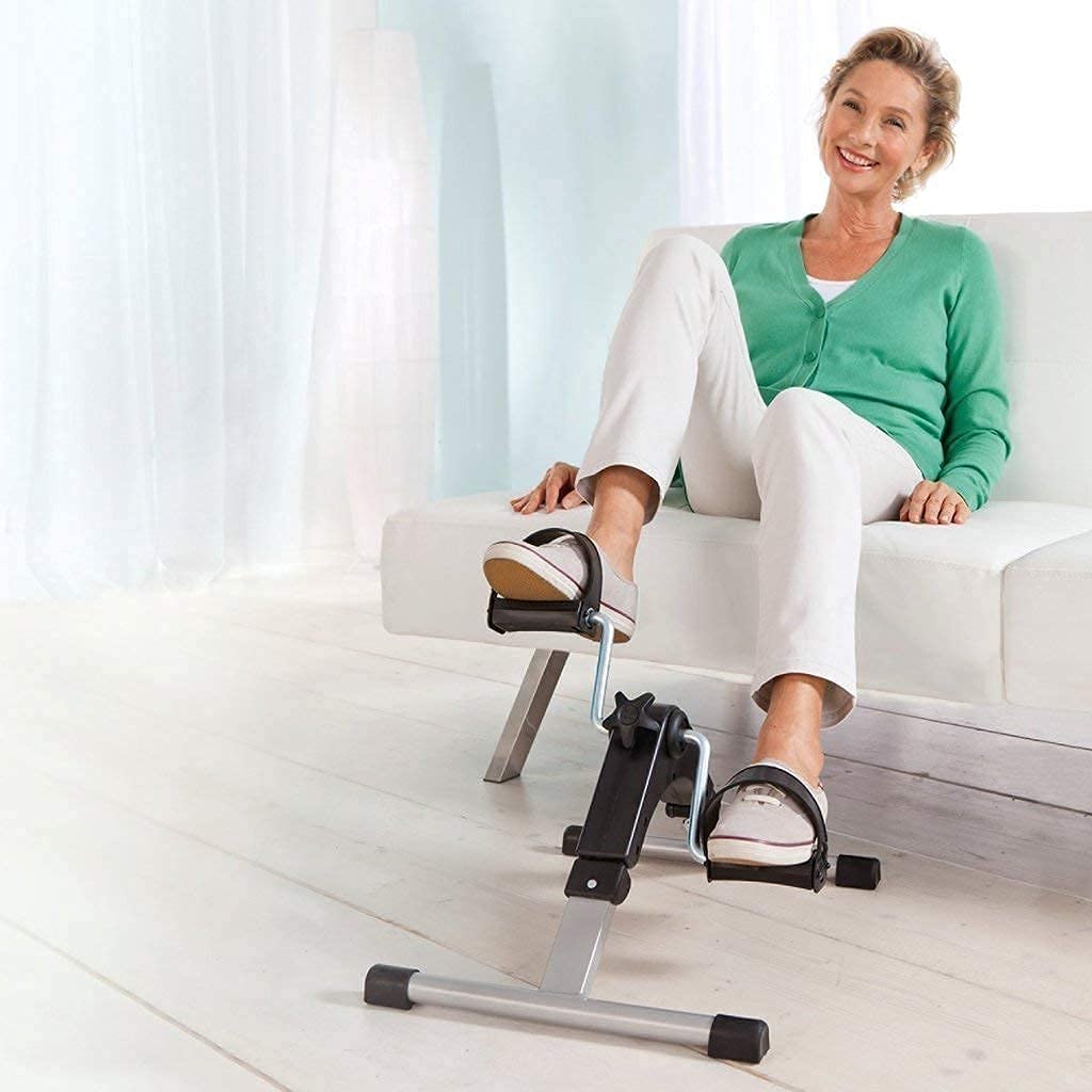 Akiba store Pedal Exerciser, Mini Arm Leg Under Desk Exercise Bike Foot Hand Cycle Portable Stationary Peddler Machine Bicycle Exerciser for Elderly Men Women-1 pcs multicolour (B094WD6QK2) Amazon Price History, Amazon Price Tracker