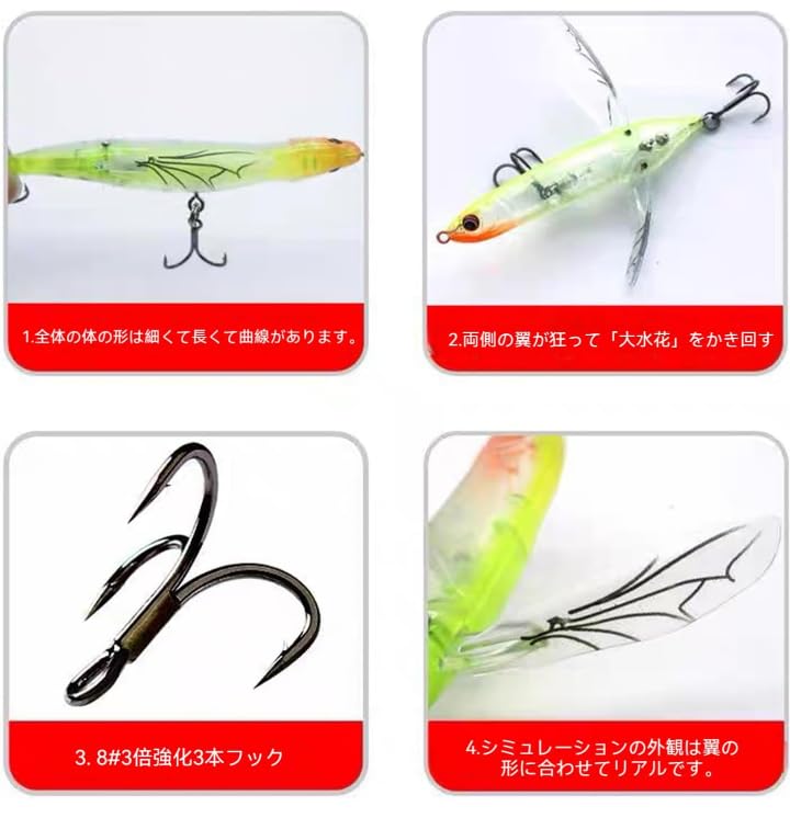 【箱・袋付き】ドラゴンフライ Amazon | DRAGONFLY ドラゴンフライ ルアー クリア系 バゼル風