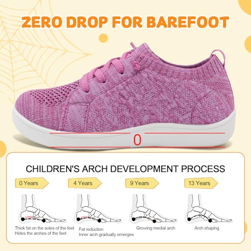 Image of JOINFREE Toddler Shoes Girls Boys Wide Barefoot Shoes Minimalist Walking Sneakers Zero Drop Slip on Tennis Shoe Breathable Naturally Flexible