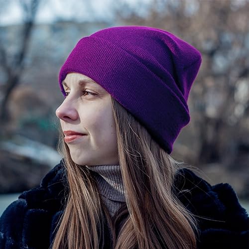 Image of ZOORON 1&2 Pack Beanie for Men Women Slouchy Beanie Hats Winter Knit Caps Soft Ski Hat Unisex