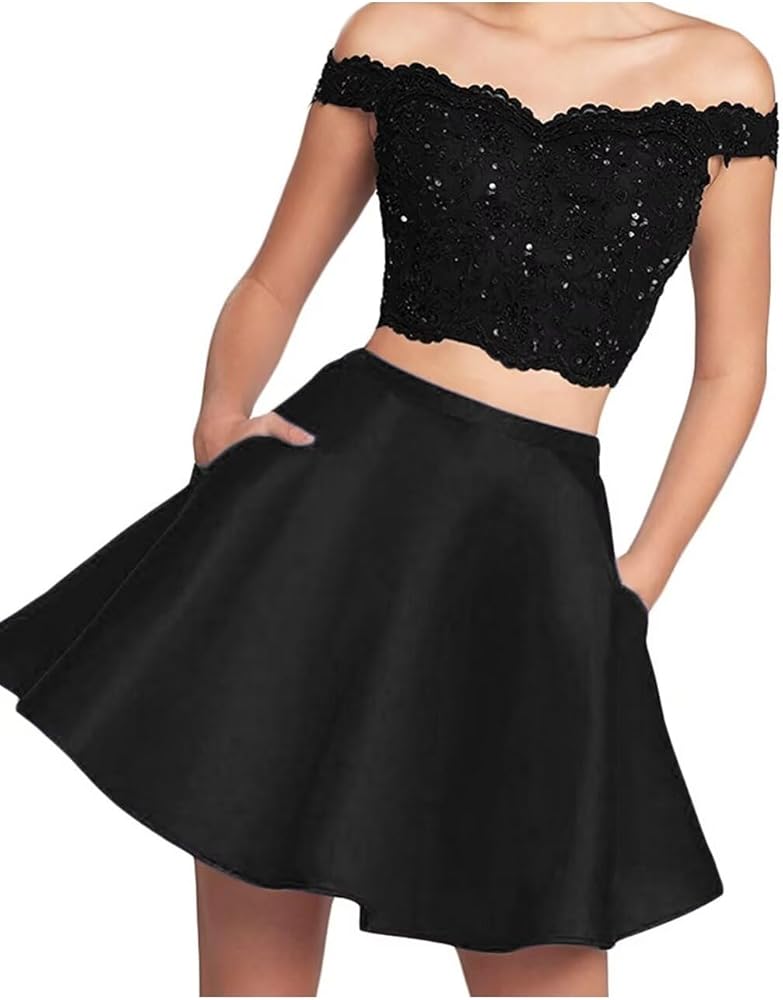Amazon.com: BessDress Off The Shoulder Two Piece Homecoming Dresses with Pockets Sequins Ball Gowns BD378 Black : Clothing, Shoes & Jewelry Amazon.com: BessDress Off The Shoulder Two Piece Homecoming Dresses with Pockets Sequins Ball Gowns BD378 Black : Clothing, Shoes & Jewelry