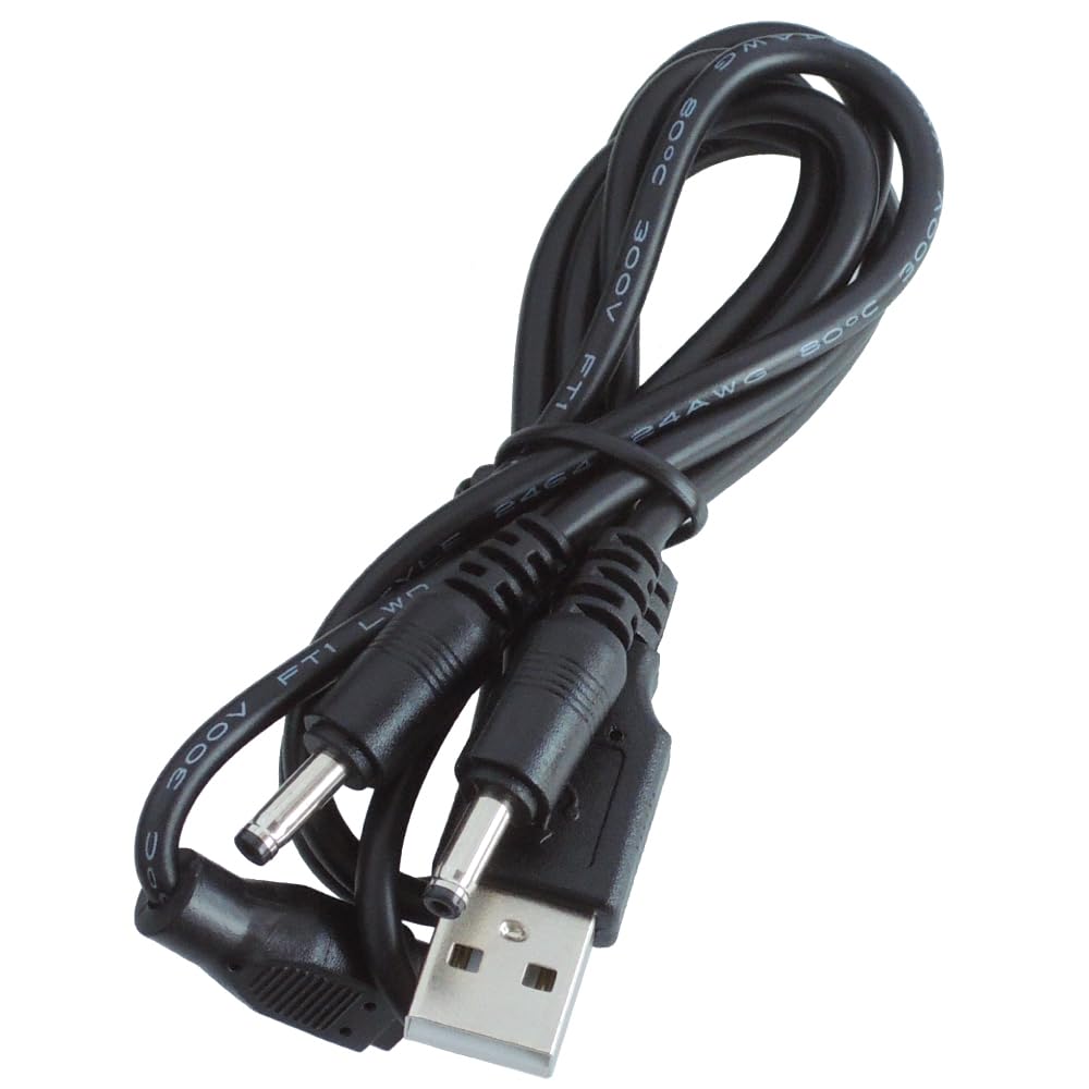 Amazon.co.jp: KAUMO USB電源ケーブル 2分岐 DCプラグ(3.5mm/1.35mm)×2