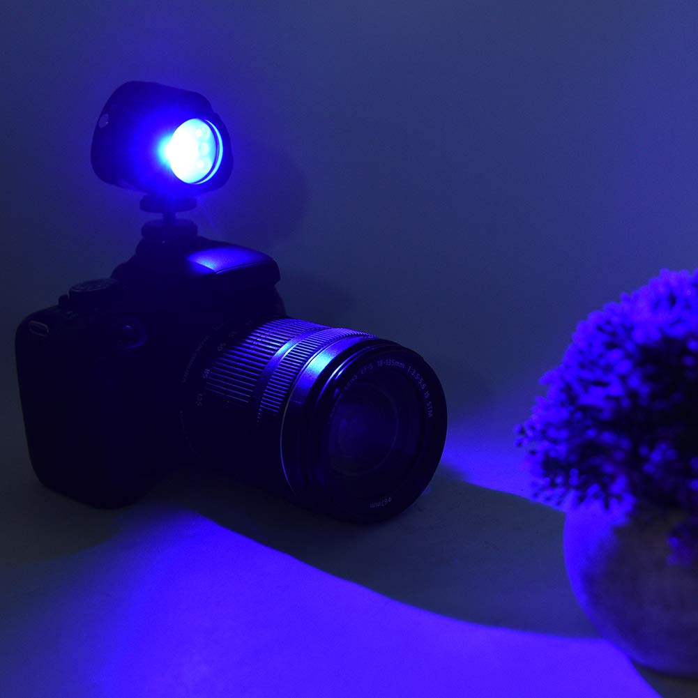 Qinlorgo 130ft (40m) Lampada Subacquea di profondit? SL-18 7500K 1000lm IPX8 Lampada Impermeabile LED di riempimento per Immersione con Batteria