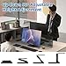 Adjustable Metal Folding Monitor Bracket for Touch Screen Desk Mount with VESA Hole 75x75mm&100x100mm All in Single PC Stand (Black)
