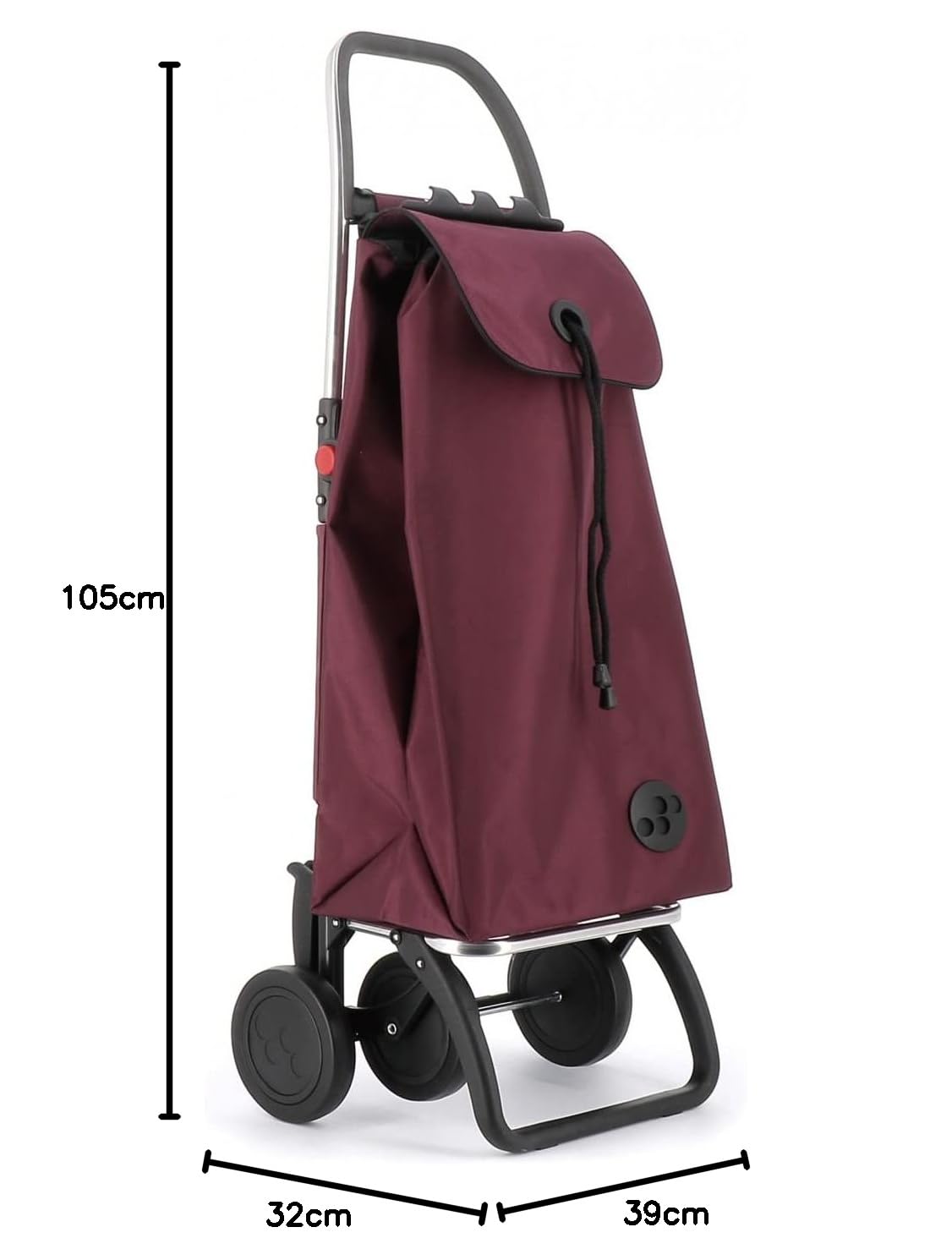 Carro Rolser I-MAX MF 4 Ruedas Plegable - Burdeos