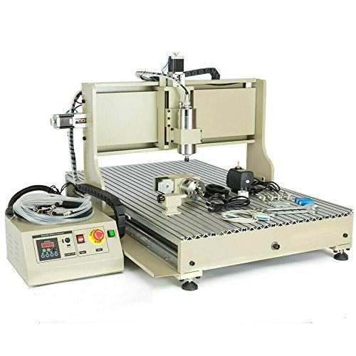4 Axis Router Engraver USB CNC 6090, 1.5KW Engraver Milling Drilling Machine 3D Spindle Carving Drilling Machine For Wood Working Cutting Mill W/Remote Controller