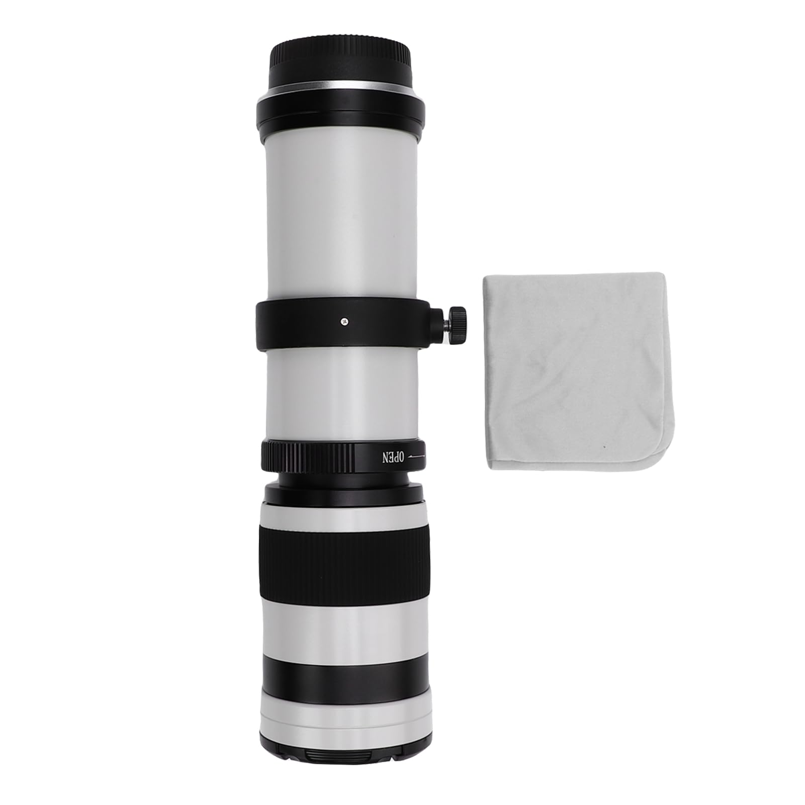 Fabater Obiektyw Zmiennoogniskowy 420–800 mm. Potężny Teleobiektyw z ręczną regulacją Ostrości do Obserwacji Ptaków i Fotografowania Dzikiej Przyrody (WHITE)