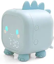 Relógio Despertador Infantil Dinossauro – Relógio Azul com Luz Noturna, Digital, Ideal para Meninos e Crianças(AZUL)