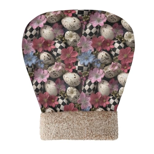 Yasala Cat Sleeping Bag Checker Easter Eggs Vibrant Blossom Cat Snuggle Sack Soft Winter Warm Blanket Small Dog Washable Pet Bed Tunnel Semi-Enclosed Kitten House for All Seasons