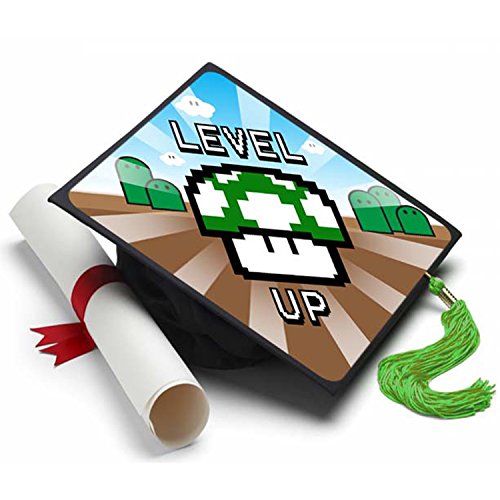Level Up Grad Cap Topper, Grad Cap Decorations