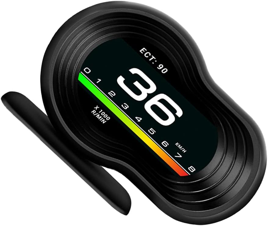 Vorcool 超特価sale開催 デジタルメーター車のスピードメータータコメータ水温燃料圧力テスターオールインワン自動車旅行コンピューターメーター すべての車のため