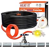 HEATIT Water Pipe Heat Tape - Prevent Freezing & Easy Installation for Metal & Plastic Pipes, CSA & ETL Certified Heat Trace Cable, All-Weather Protection, Trusted Choice HISD 3ft, 7w/ft, 120V