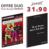  Oferta Duo - Le acordeon para los 6 y 9 años y cuaderno de música – citas – 12 portadas – 96 páginas