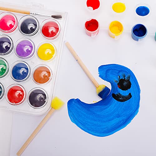 40 Pieces Round Paint Foam Sponge Brush Set,Sponge Paint Brush Paint Tools For Kids,Wooden Handle Foam Brushes,Stencil Sponge Foam Paint Brush For Kids Diy Painting Arts And Crafts,Yellow #TOP4