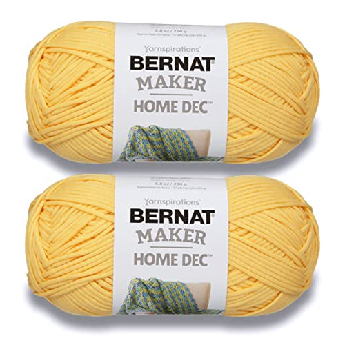 Image of Bernat Maker Home Dec Gold Yarn - 2 Pack of 250g /8.8oz - Cotton - 5 Bulky - 317 Yards - Knitting, Crochet, Crafts & Amigurumi