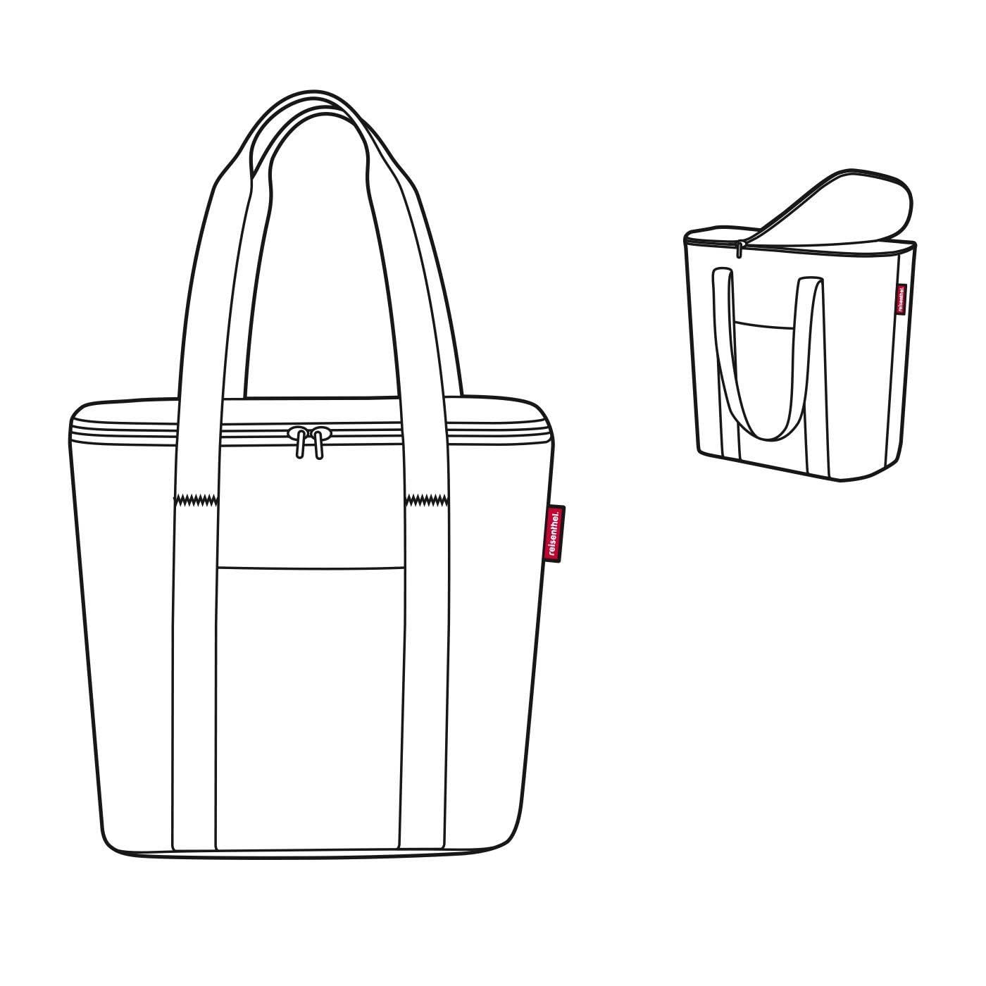 reisenthel Set thermoshopper + Kühlakku – Kühltasche für den Einkauf oder das Picknick mit 2 Trageriemen – Aus wasserabweisendem Material
